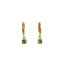 Load image into Gallery viewer, Birthstone Hoop Earrings
