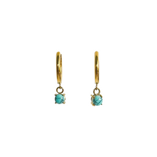 Load image into Gallery viewer, Birthstone Hoop Earrings