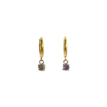 Load image into Gallery viewer, Birthstone Hoop Earrings