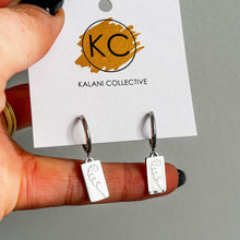 Load image into Gallery viewer, Pītau Fern Frond Hoop Earrings