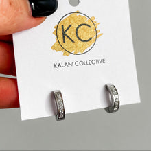 Load image into Gallery viewer, CZ Hoop Earrings