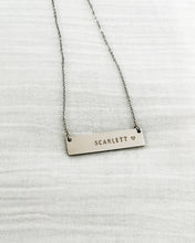 Load image into Gallery viewer, Custom Bar Pendant Necklace