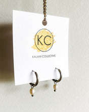 Load image into Gallery viewer, Pearl Hoop Earrings