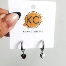 Load image into Gallery viewer, Heart Hoops