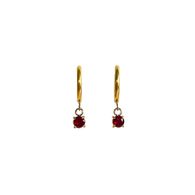 Load image into Gallery viewer, Birthstone Hoop Earrings