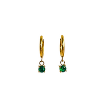 Load image into Gallery viewer, Birthstone Hoop Earrings