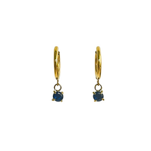 Load image into Gallery viewer, Birthstone Hoop Earrings