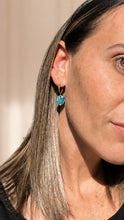 Load image into Gallery viewer, Pāua Hoop Earrings