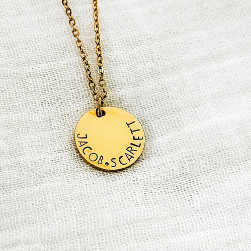 Custom Curved 17mm Pendant Necklace