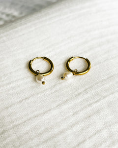 Pearl Hoop Earrings