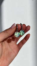 Load image into Gallery viewer, Pāua Hoop Earrings