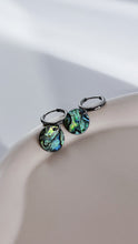 Load image into Gallery viewer, Pāua Hoop Earrings