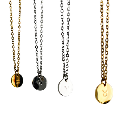 Zodiac Stamped Necklace